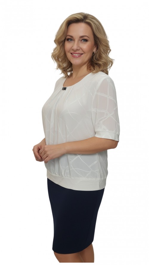 Edyta blúz krém színű